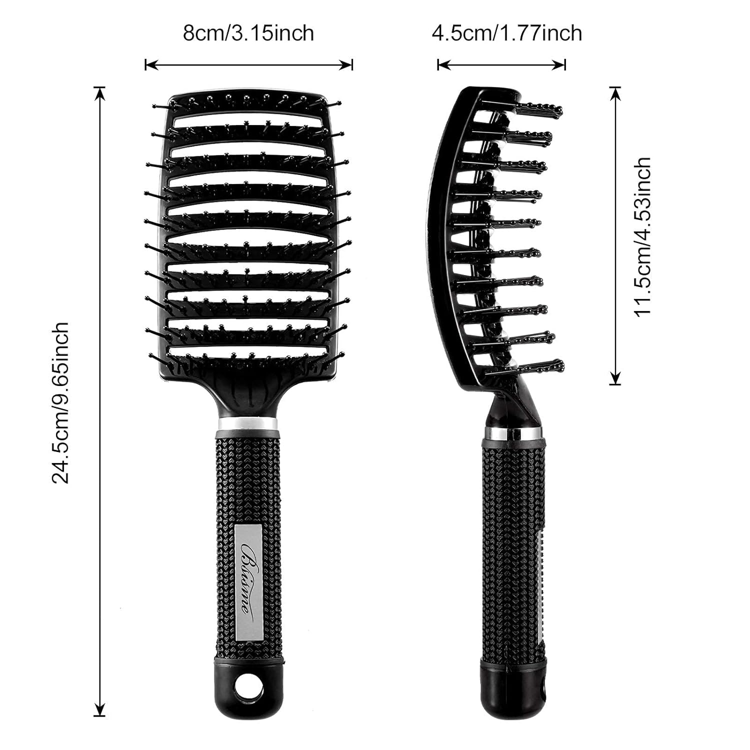 Brosse démêlante professionnelle anti-casse pour cheveux doux et sans nœuds
