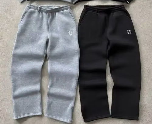 Ensemble streetwear homme 2025 Y2K Harajuku gothique – veste et pantalon décontracté, design brodé, style urbain tendance